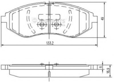 Тормозные колодки NIPPARTS J3600911