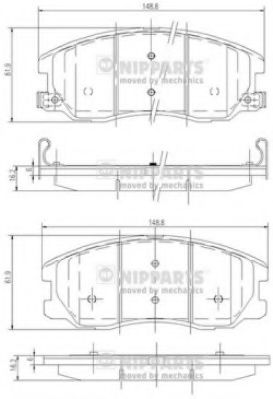 Тормозные колодки NIPPARTS J3600913