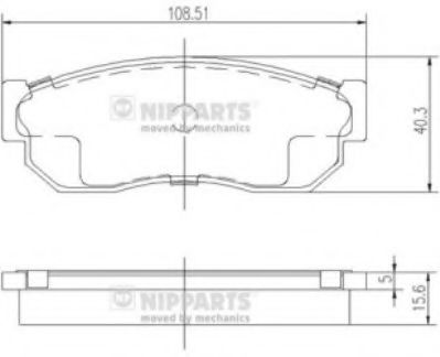 Тормозные колодки NIPPARTS J3601001