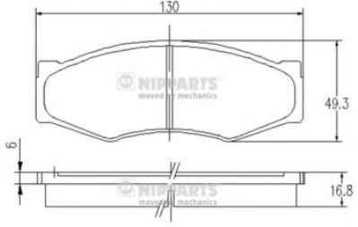 Тормозные колодки NIPPARTS J3601011