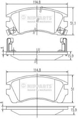 Тормозные колодки NIPPARTS J3601049
