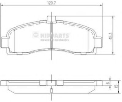 Тормозные колодки NIPPARTS J3601053