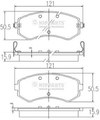 Тормозные колодки NIPPARTS J3601060