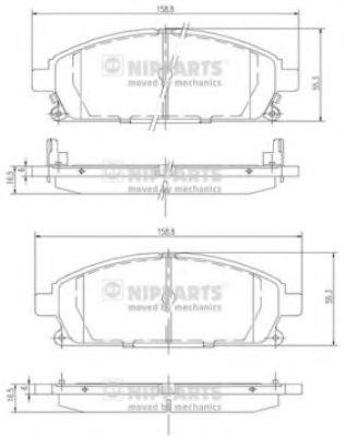 Тормозные колодки NIPPARTS J3601071