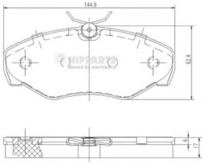 Тормозные колодки NIPPARTS J3601080