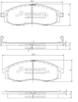 Тормозные колодки NIPPARTS J3601088