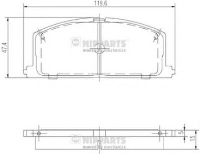 Тормозные колодки NIPPARTS J3602035