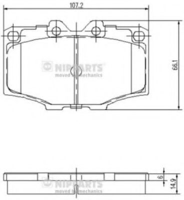 Тормозные колодки NIPPARTS J3602036
