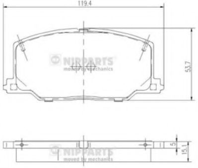 Тормозные колодки NIPPARTS J3602037