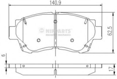 Тормозные колодки NIPPARTS J3602060