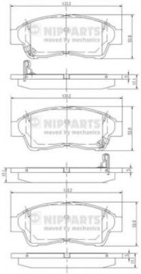 Тормозные колодки NIPPARTS J3602064