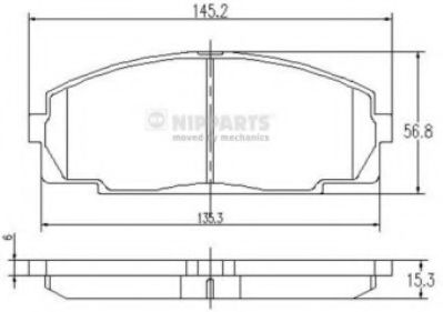 Тормозные колодки NIPPARTS J3602076