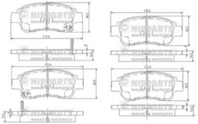 Тормозные колодки NIPPARTS J3602086