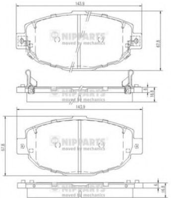 Тормозные колодки NIPPARTS J3602087