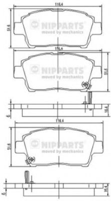 Тормозные колодки NIPPARTS J3602088