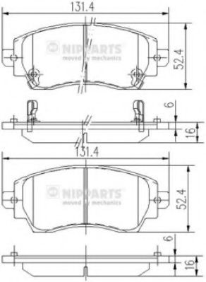 Тормозные колодки NIPPARTS J3602089