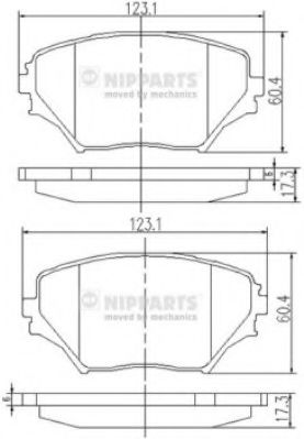 Тормозные колодки NIPPARTS J3602095