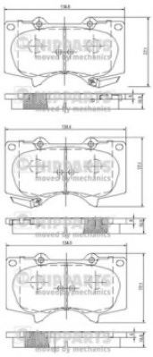 Тормозные колодки NIPPARTS J3602109
