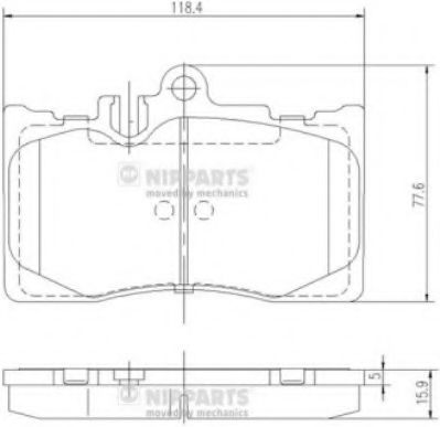 Тормозные колодки NIPPARTS J3602111