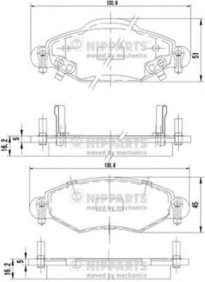 Тормозные колодки NIPPARTS J3602113