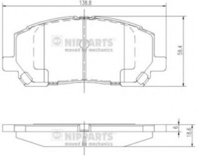 Тормозные колодки NIPPARTS J3602118