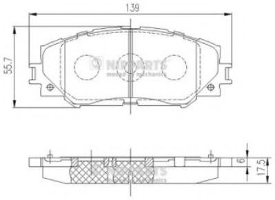 Тормозные колодки NIPPARTS J3602120