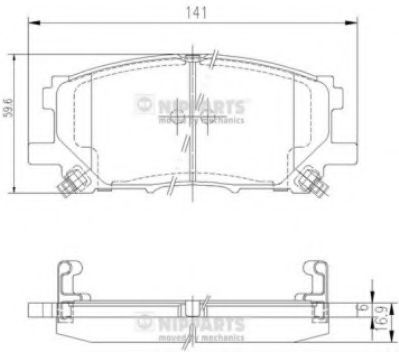 Тормозные колодки NIPPARTS J3602125