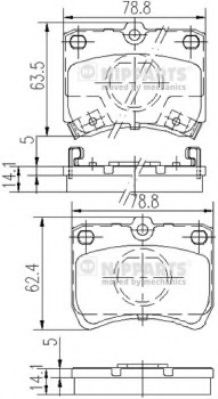 Тормозные колодки NIPPARTS J3603032