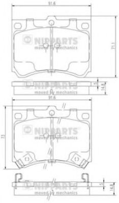 Тормозные колодки NIPPARTS J3603035
