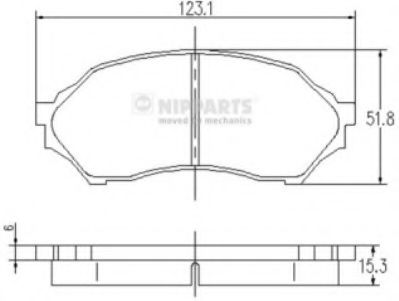 Тормозные колодки NIPPARTS J3603047