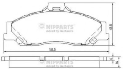Тормозные колодки NIPPARTS J3603053