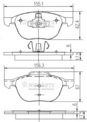 Тормозные колодки NIPPARTS J3603063