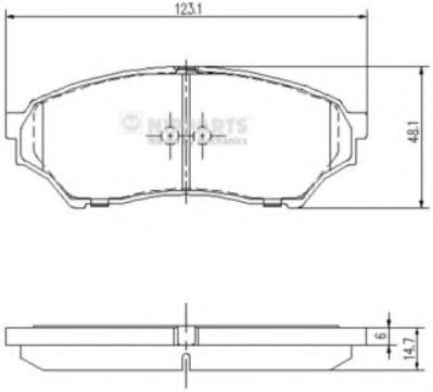 Тормозные колодки NIPPARTS J3605040