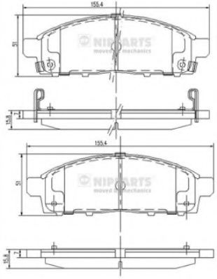 Тормозные колодки NIPPARTS J3605050