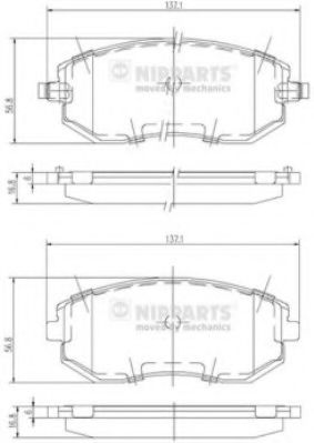 Тормозные колодки NIPPARTS J3607015