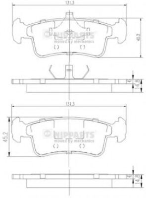 Тормозные колодки NIPPARTS J3608014