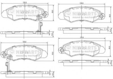 Тормозные колодки NIPPARTS J3608019
