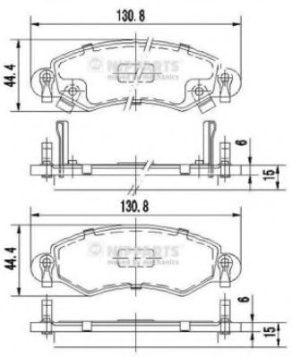 Тормозные колодки NIPPARTS J3608025