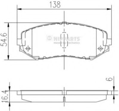 Тормозные колодки NIPPARTS J3608029