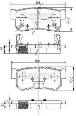 Тормозные колодки NIPPARTS J3610401