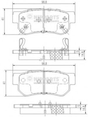 Тормозные колодки NIPPARTS J3610509