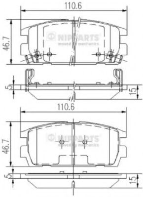 Тормозные колодки NIPPARTS J3610511