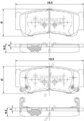 Тормозные колодки NIPPARTS J3610517
