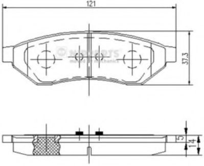 Тормозные колодки NIPPARTS J3610902