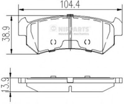 Тормозные колодки NIPPARTS J3610903