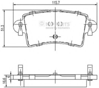 Тормозные колодки NIPPARTS J3611046
