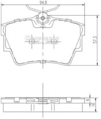 Тормозные колодки NIPPARTS J3611047
