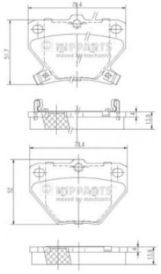 Тормозные колодки NIPPARTS J3612018
