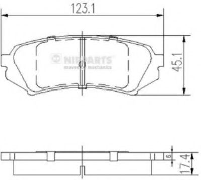 Тормозные колодки NIPPARTS J3612022