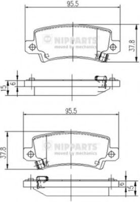 Тормозные колодки NIPPARTS J3612025